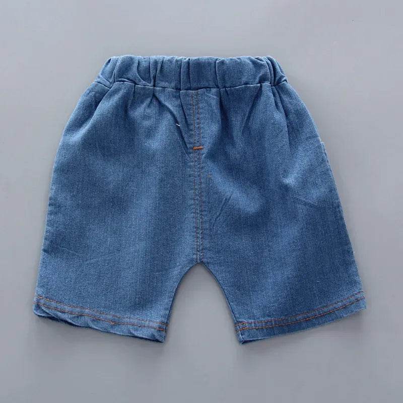 Cartoon Cool: Summer New Boys' Cotton Short Sleeve Shirt + Shorts Set - IRRAKIDS