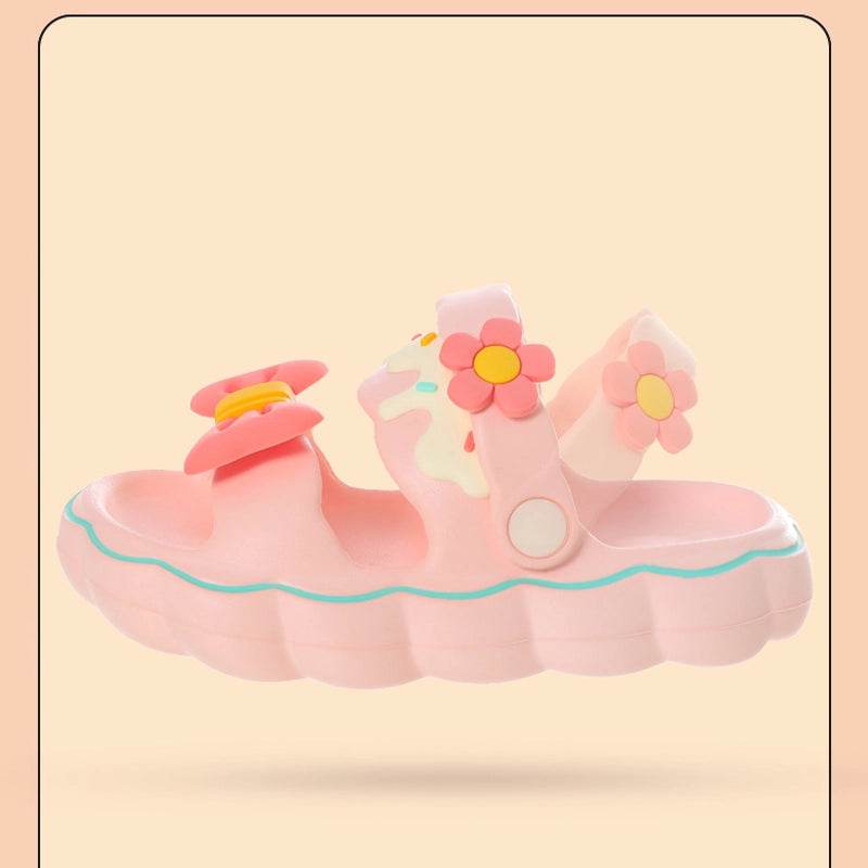 Cute girls summer slippers with bowknot. - IRRAKIDS