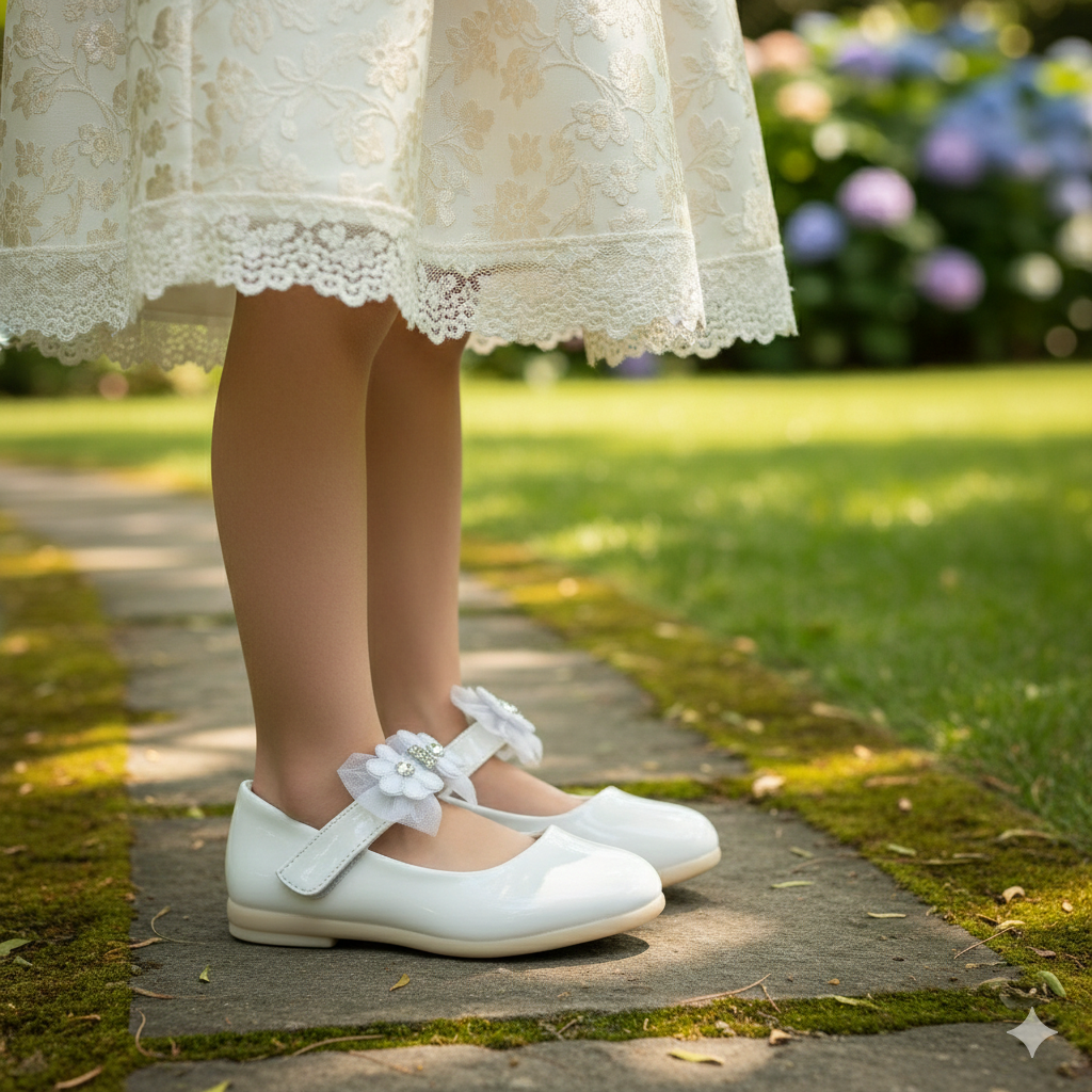 🌸 Princess Bloom Girls Dress Shoes