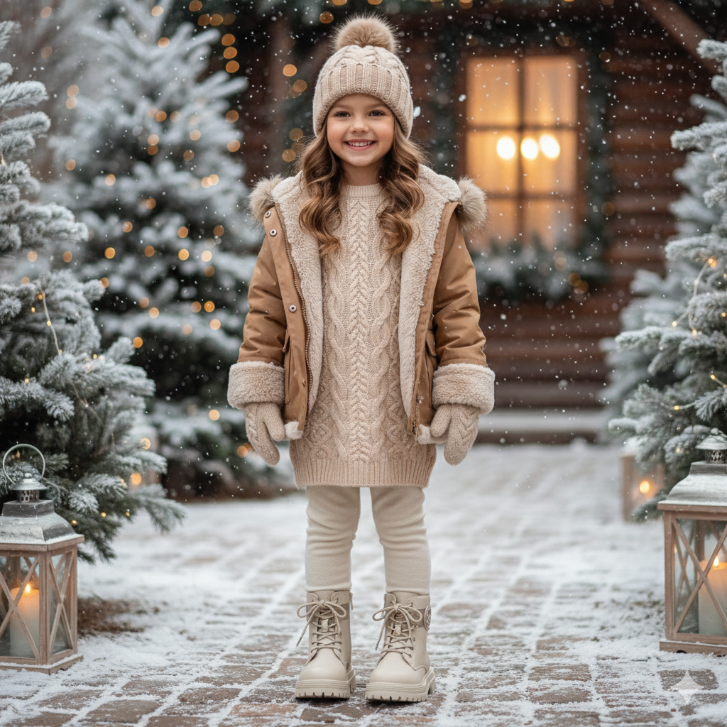 Bottes de luxe pour enfants inspirées de MK – Collection Automne/Hiver