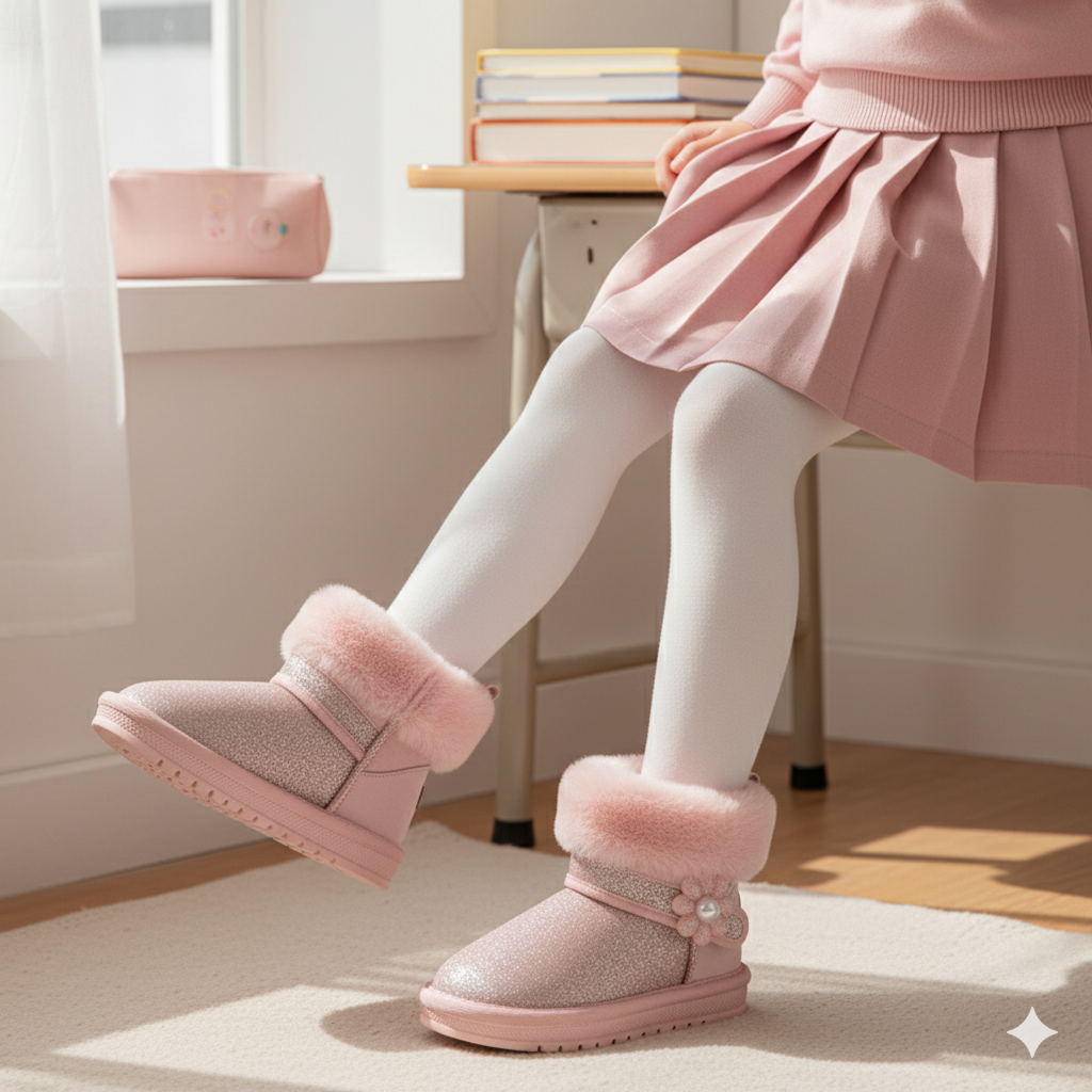 ✨ Bottes d'hiver Lux – Chaleur, sécurité et éclat pour votre petite princesse