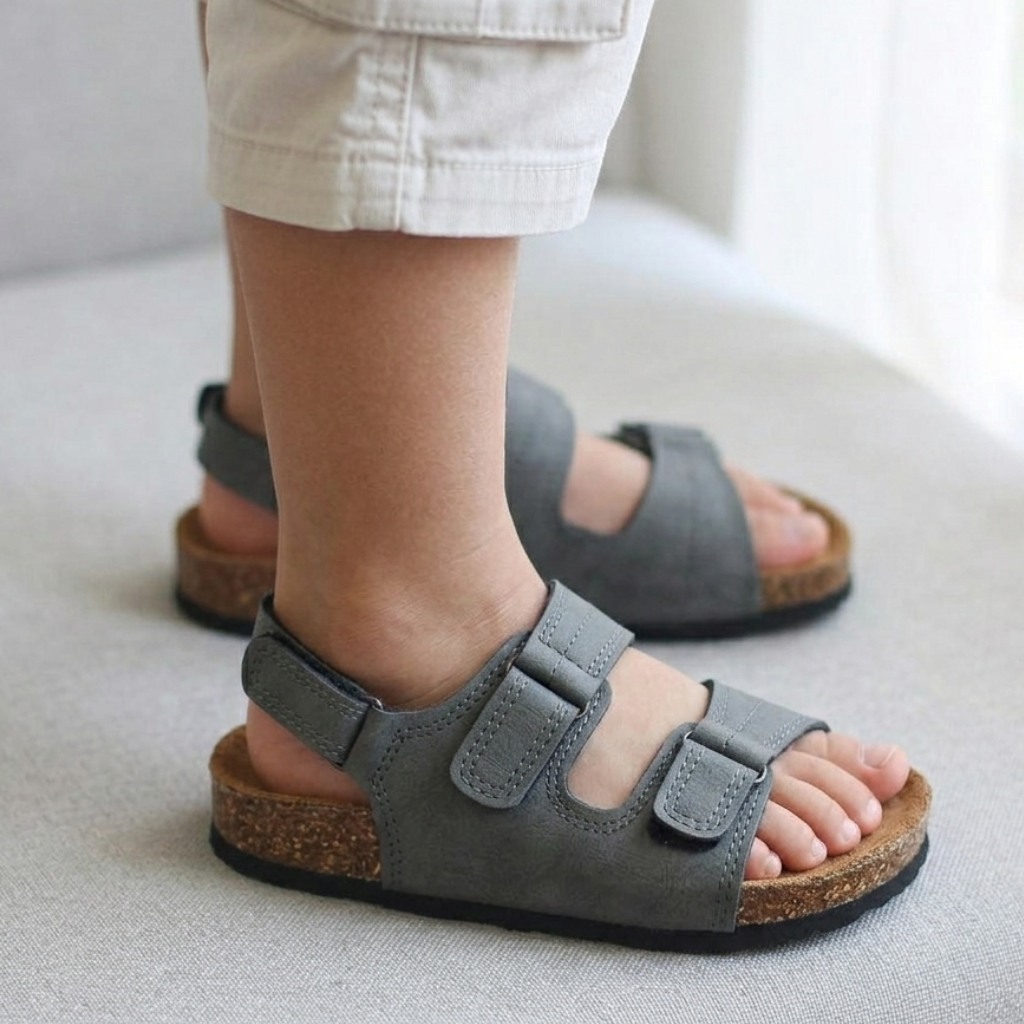 صندل كلاسيكي للأطفال بشريط مع دعم خلفي