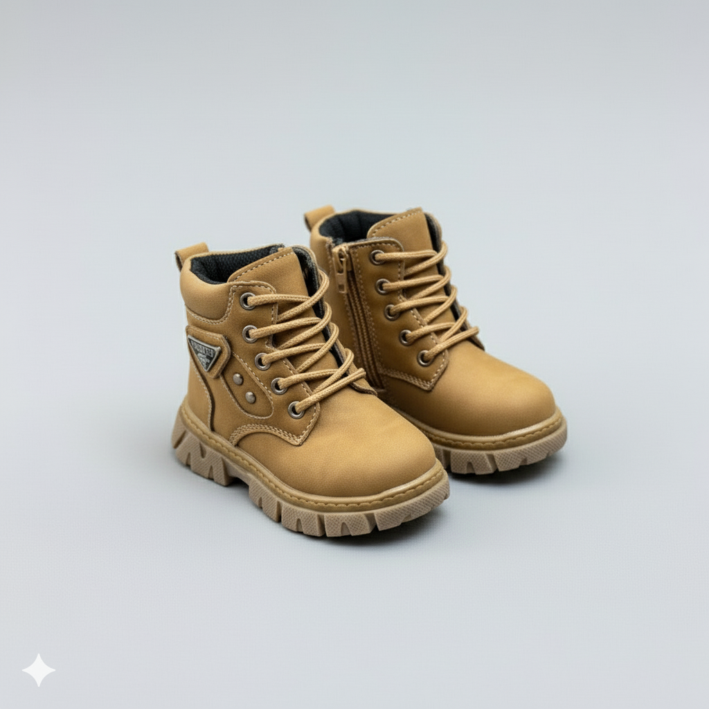 Boys’ Ankle Boots: Non‑Slip Grip, Side‑Zip Quick-On