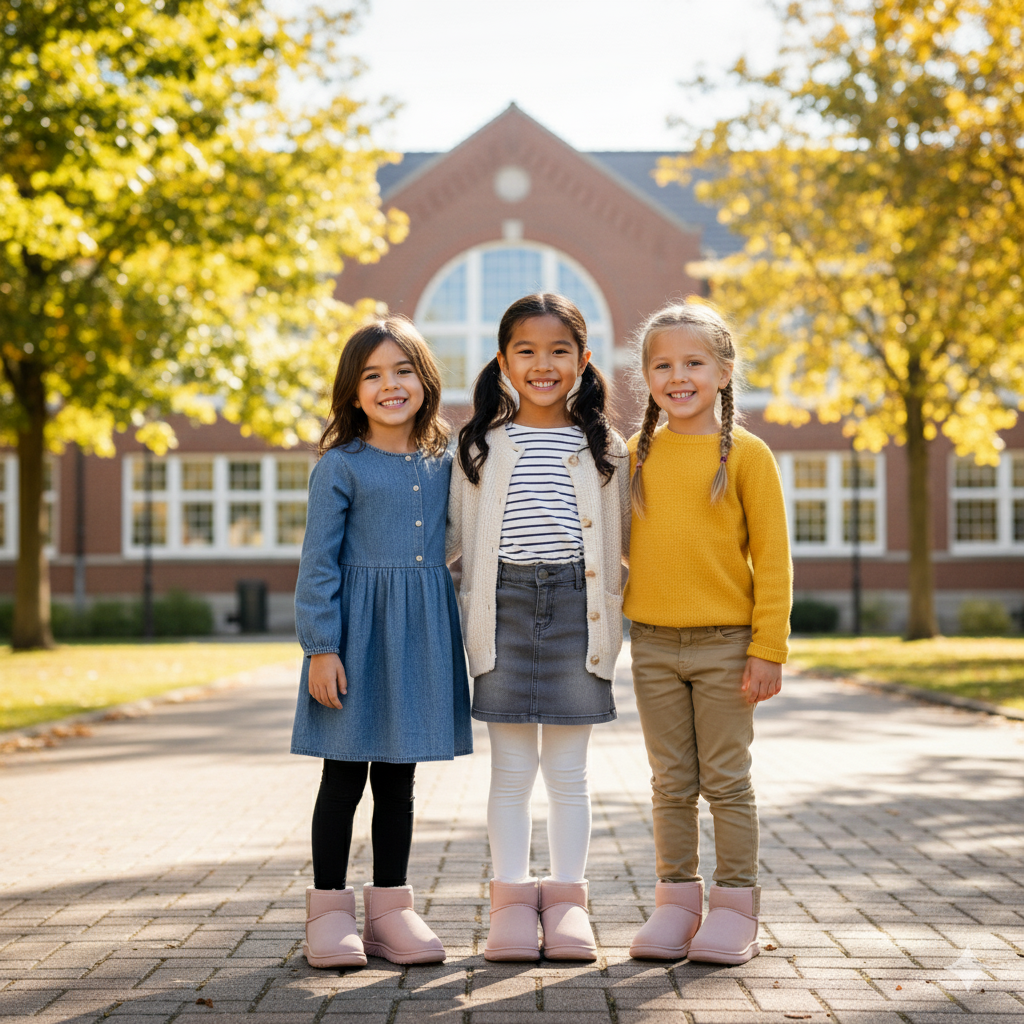 Bottines en fausse fourrure pour filles : Le confort rencontre l'élégance