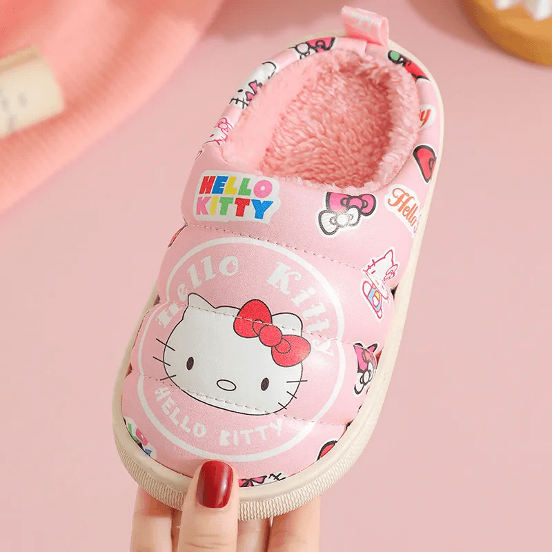 Hello Kitty Cozy Cotton Slippers: Adorable Autumn-Winter Indoor Delight for Kids! - IRRAKIDS