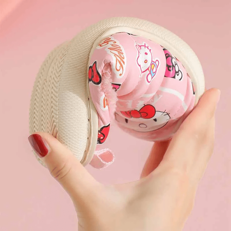 Hello Kitty Cozy Cotton Slippers: Adorable Autumn-Winter Indoor Delight for Kids! - IRRAKIDS