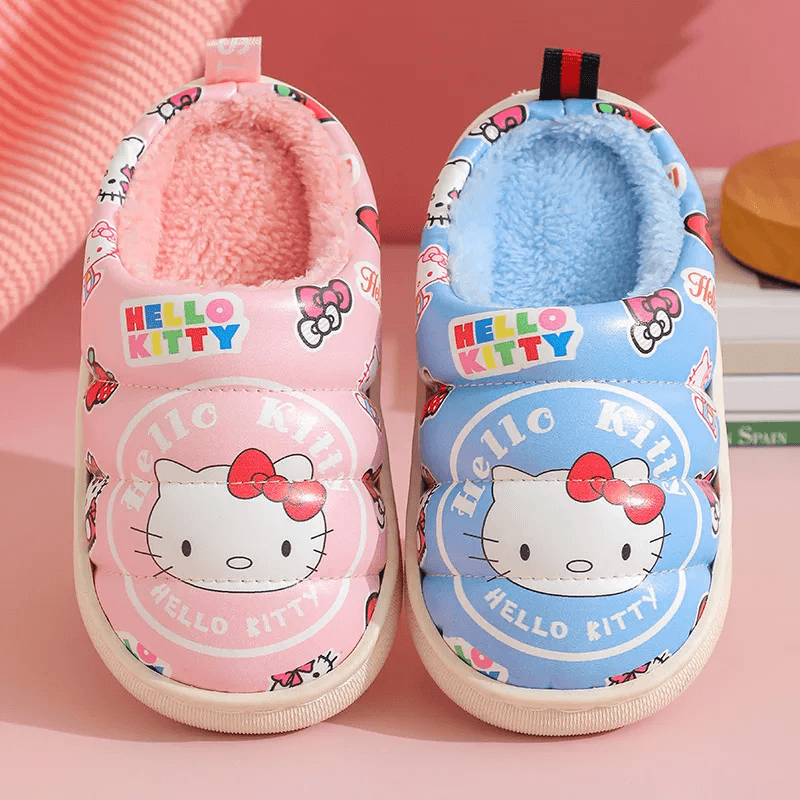 Hello Kitty Cozy Cotton Slippers: Adorable Autumn-Winter Indoor Delight for Kids! - IRRAKIDS
