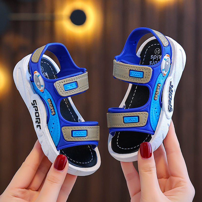 Cute Cartoon Kids’ Summer Sandals – Soft, Non-Slip Velcro Shoes