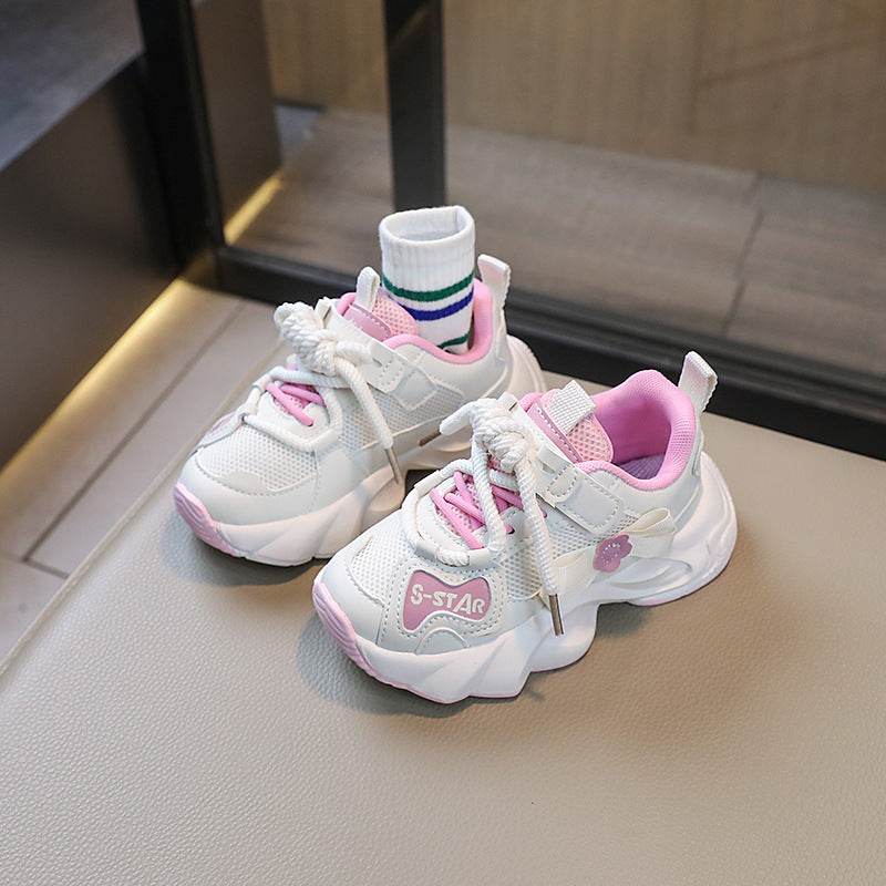 Fashion Bowknot Kids' Sneakers – Breathable Girls' Running Sports Shoes for School - IRRAKIDS