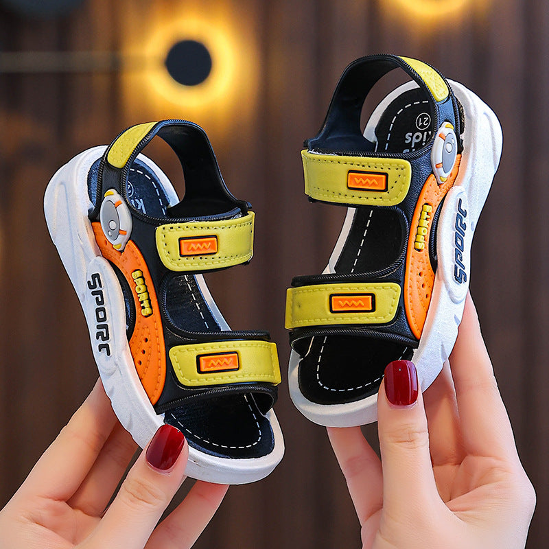 Cute Cartoon Kids’ Summer Sandals – Soft, Non-Slip Velcro Shoes