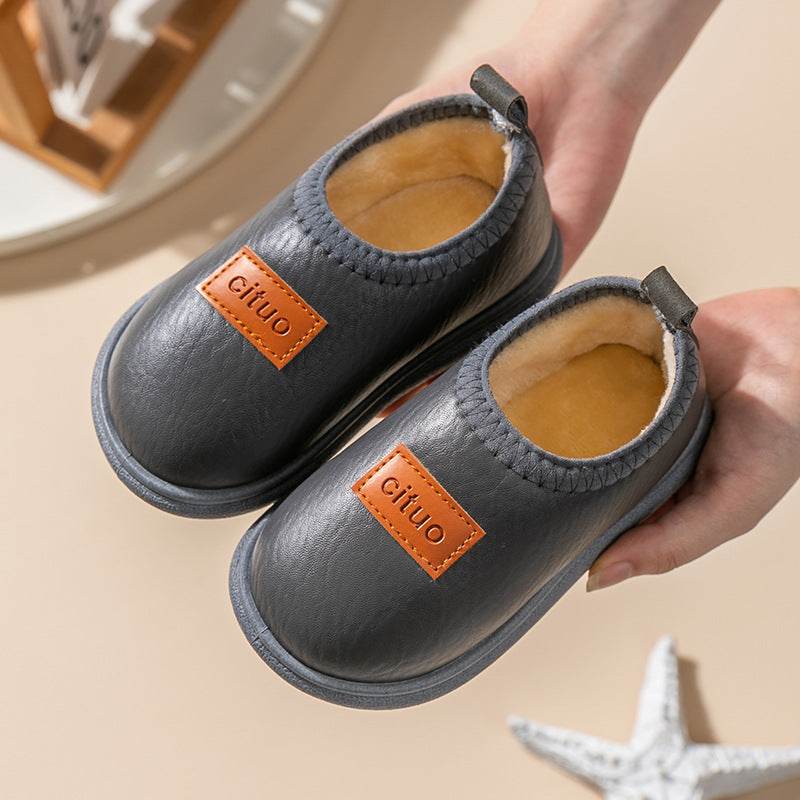 Cozy Kids' Plush Cotton Slippers - Winter Ready, Non-slip & Waterproof! - IRRAKIDS
