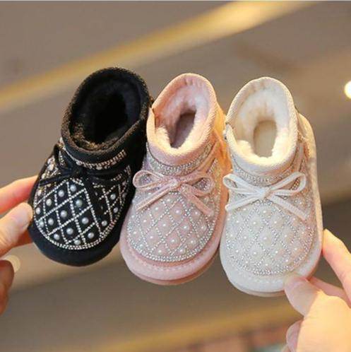 Super Cozy & Stylish Girls' Waterproof Winter Snow Boots – Thickened Korean Leather for Ultimate Warmth & Comfort - IRRAKIDS