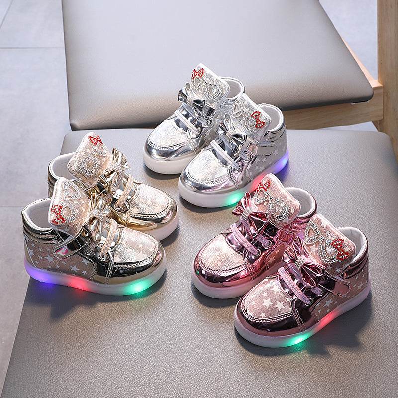 Spring & Autumn Luminous Cartoon Shoes – Breathable Flashing Light Sports Shoes for Boys & Girls - IRRAKIDS