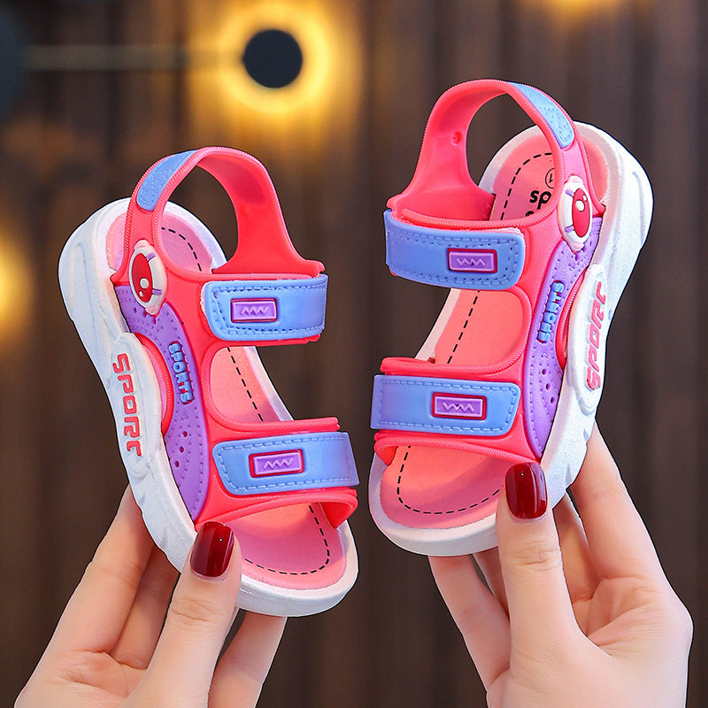Cute Cartoon Kids’ Summer Sandals – Soft, Non-Slip Velcro Shoes
