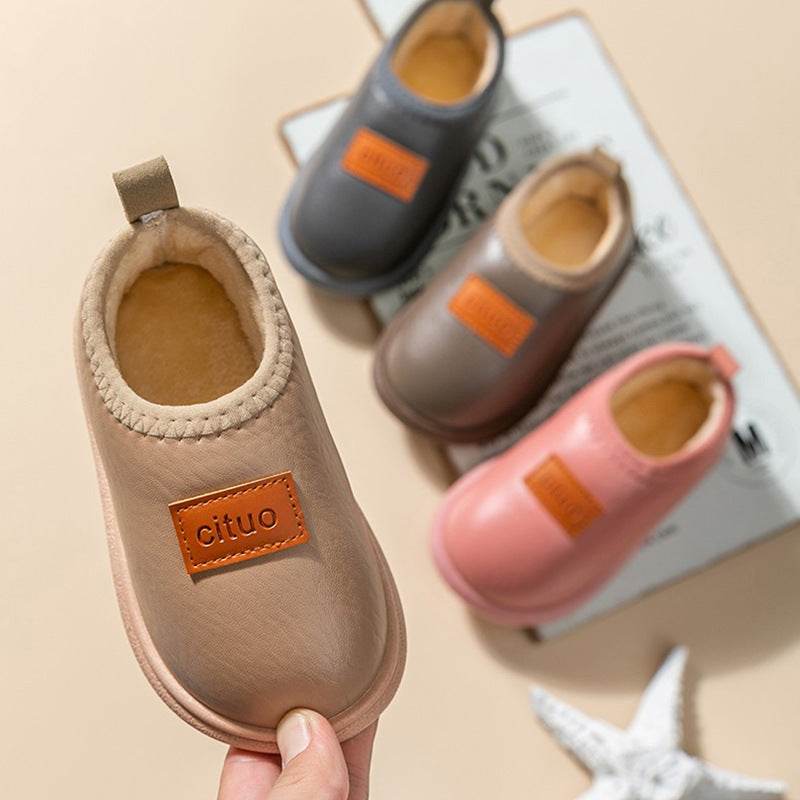 Cozy Kids' Plush Cotton Slippers - Winter Ready, Non-slip & Waterproof! - IRRAKIDS