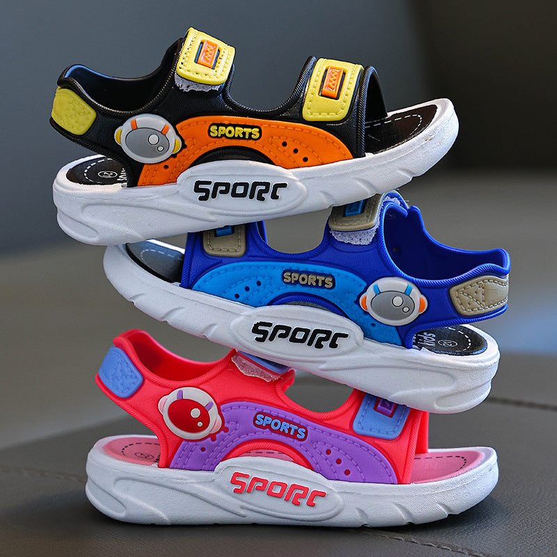 Cute Cartoon Kids’ Summer Sandals – Soft, Non-Slip Velcro Shoes