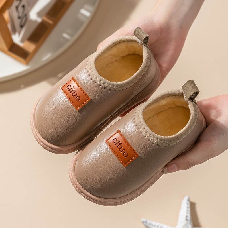 Cozy Kids' Plush Cotton Slippers - Winter Ready, Non-slip & Waterproof! - IRRAKIDS