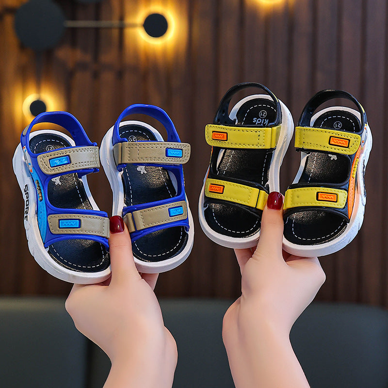 Cute Cartoon Kids’ Summer Sandals – Soft, Non-Slip Velcro Shoes