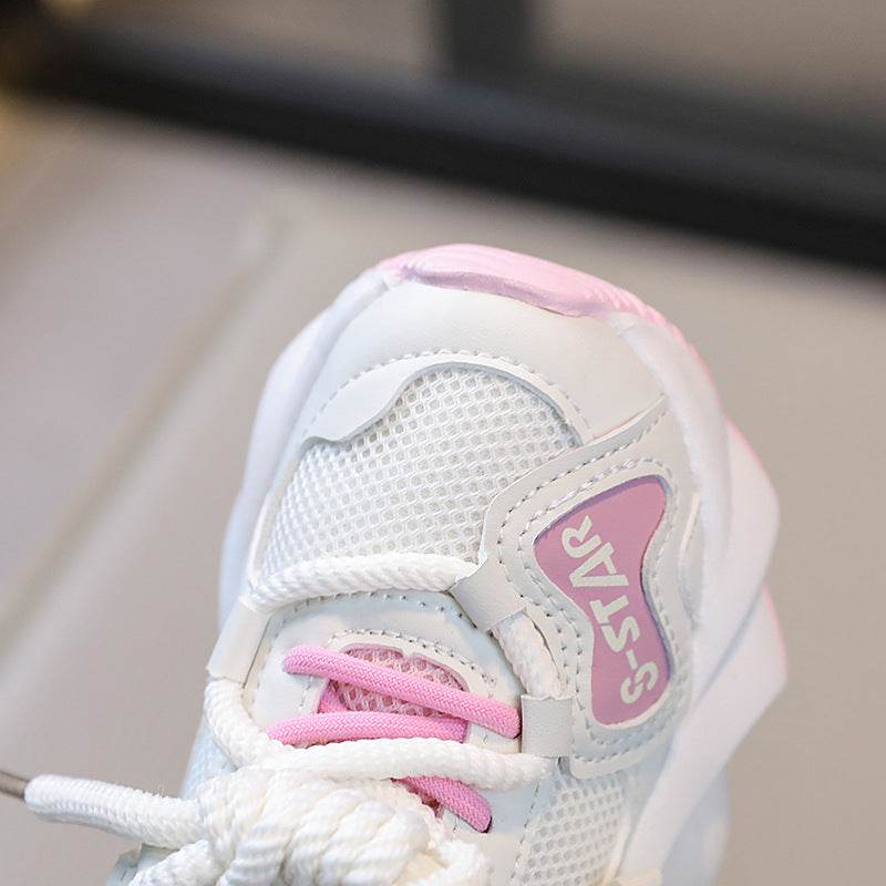 Fashion Bowknot Kids' Sneakers – Breathable Girls' Running Sports Shoes for School - IRRAKIDS