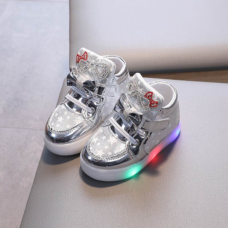 Spring & Autumn Luminous Cartoon Shoes – Breathable Flashing Light Sports Shoes for Boys & Girls - IRRAKIDS