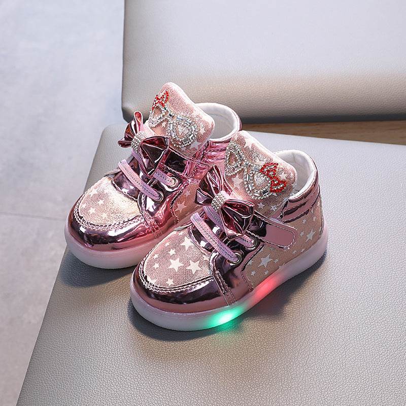 Spring & Autumn Luminous Cartoon Shoes – Breathable Flashing Light Sports Shoes for Boys & Girls - IRRAKIDS
