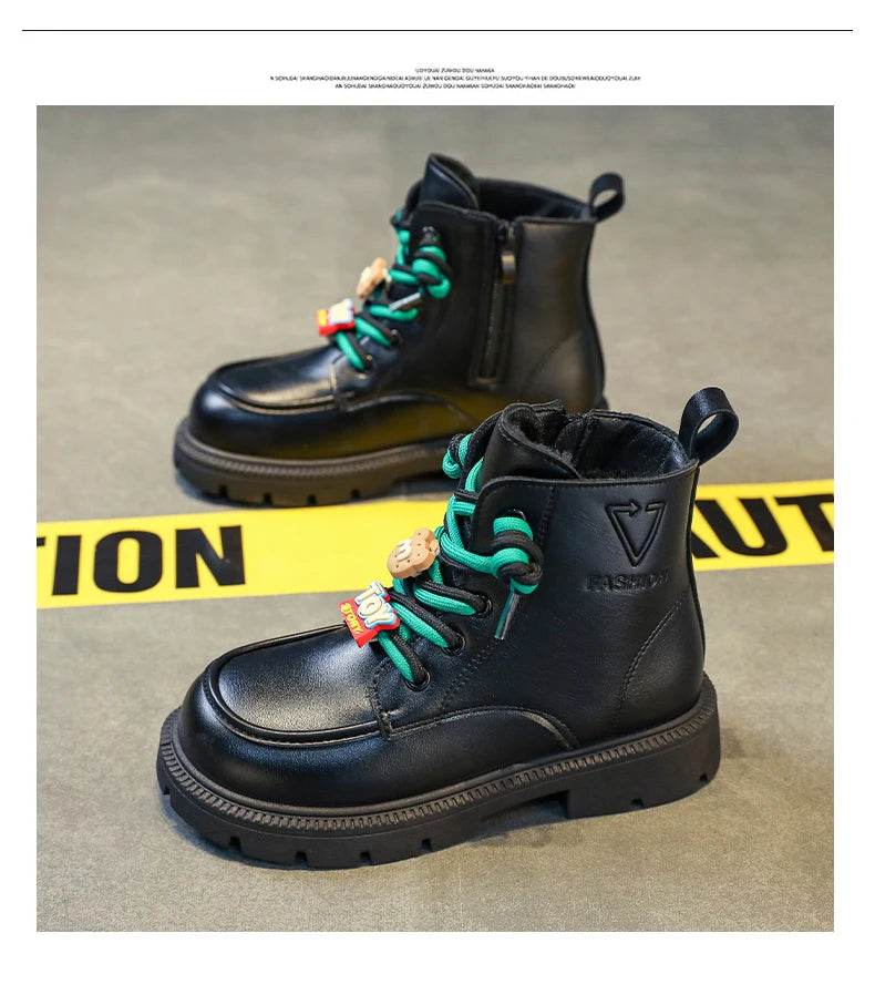 Charming English-Style Short Boots for Stylish Kids - Perfect Fall Footwear for Boys and Girls - IRRAKIDS