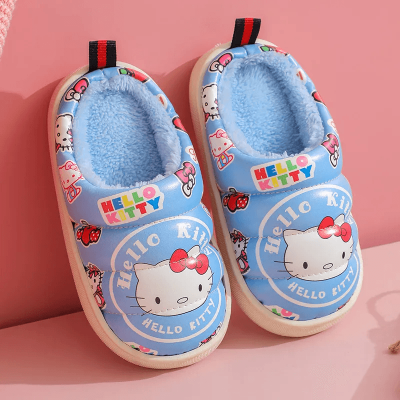 Hello Kitty Cozy Cotton Slippers: Adorable Autumn-Winter Indoor Delight for Kids! - IRRAKIDS