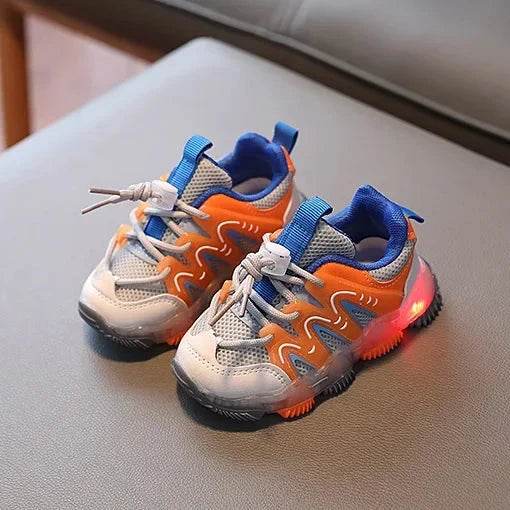 Unisex sports shoes with LED lighting. Soft, non-slip sole. - IRRAKIDS