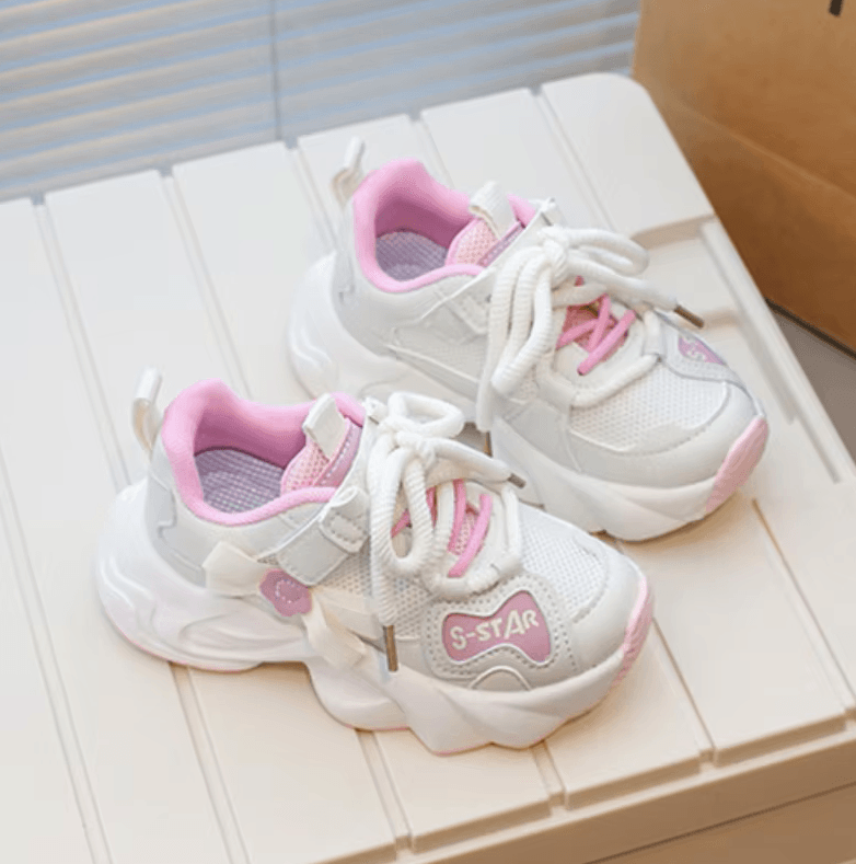 Fashion Bowknot Kids' Sneakers – Breathable Girls' Running Sports Shoes for School - IRRAKIDS