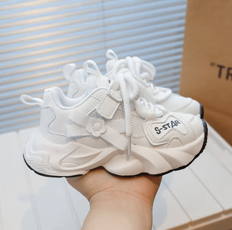Fashion Bowknot Kids' Sneakers – Breathable Girls' Running Sports Shoes for School - IRRAKIDS