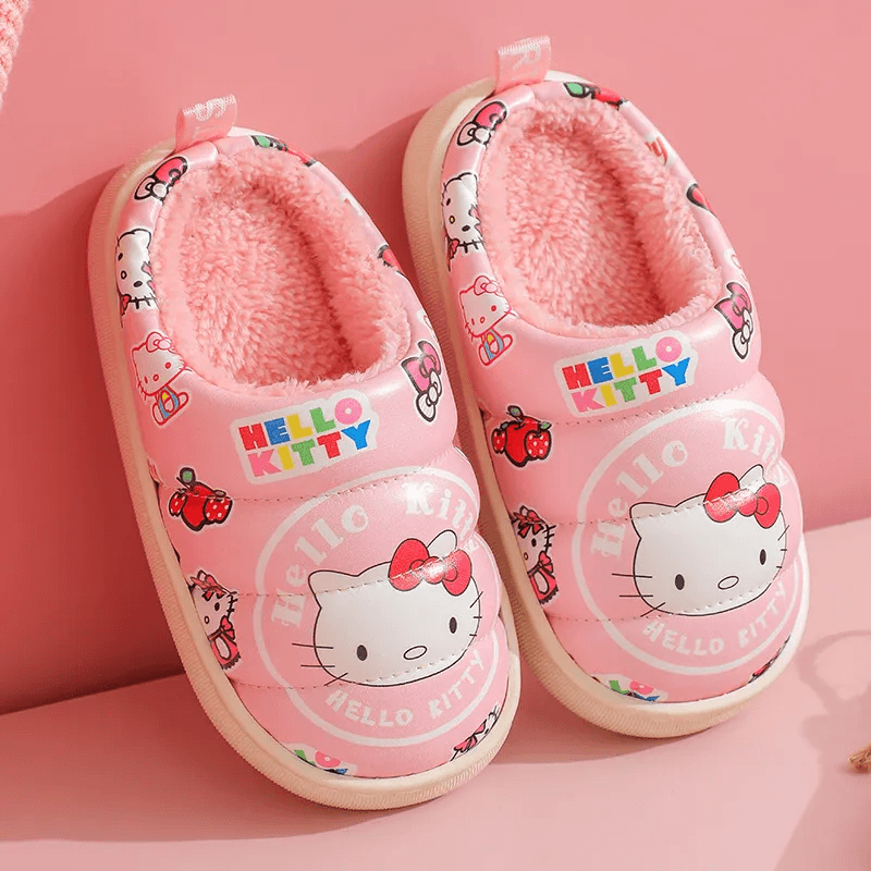 Hello Kitty Cozy Cotton Slippers: Adorable Autumn-Winter Indoor Delight for Kids! - IRRAKIDS