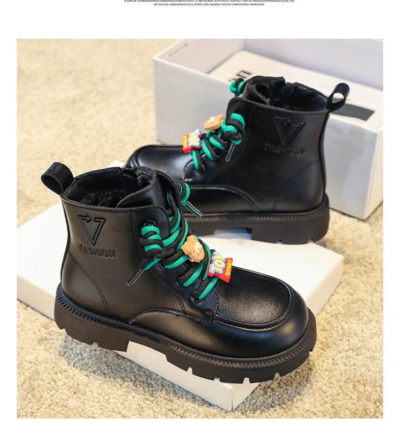 Charming English-Style Short Boots for Stylish Kids - Perfect Fall Footwear for Boys and Girls - IRRAKIDS