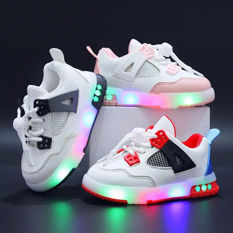 Modern sports shoes for children with LED lighting. Comfortable and no IRRAKIDS