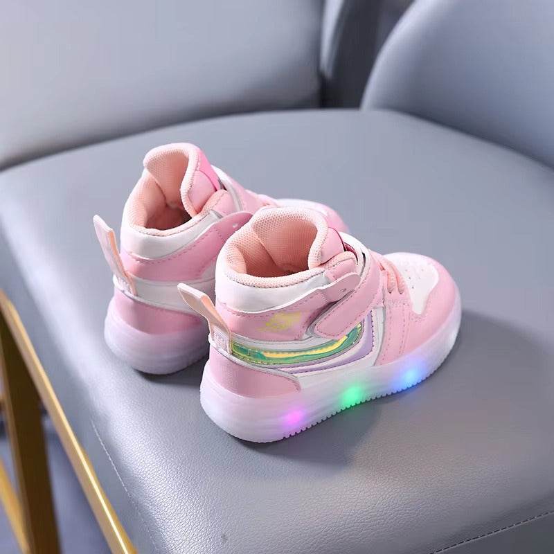 Soft walking shoes with led light for toddler boys and girls. - IRRAKIDS