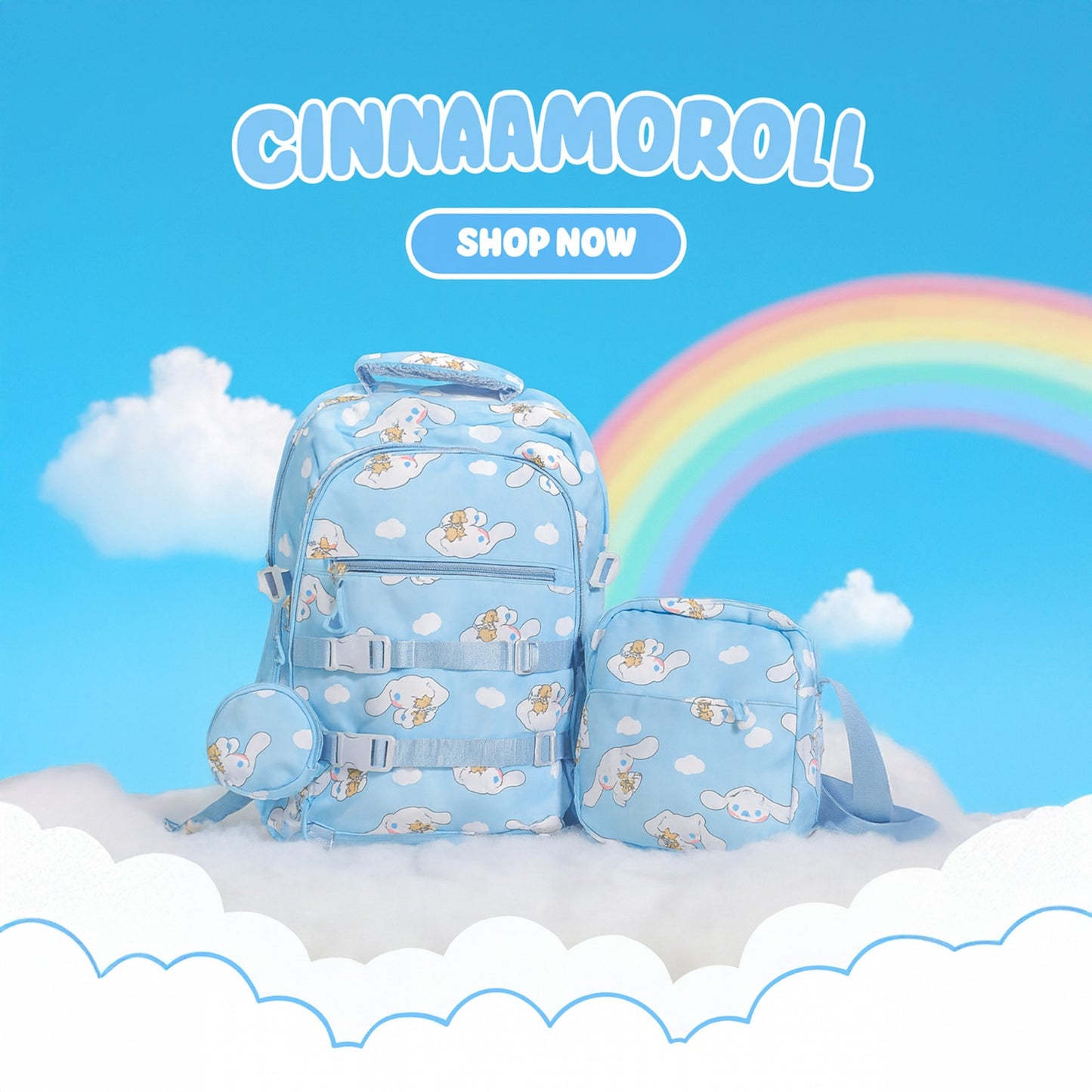 3-piece school bags for girls - suitable for primary and secondary school