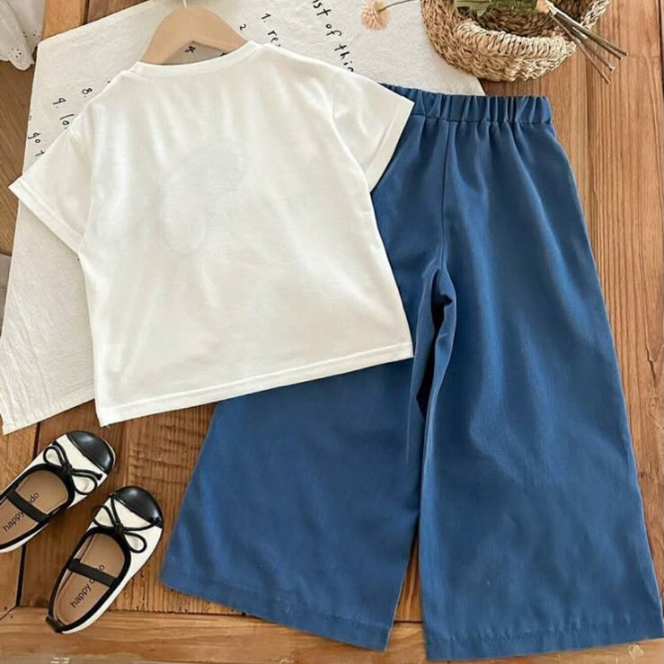 Butterfly Charm 2-Piece Girls’ Outfit Set
