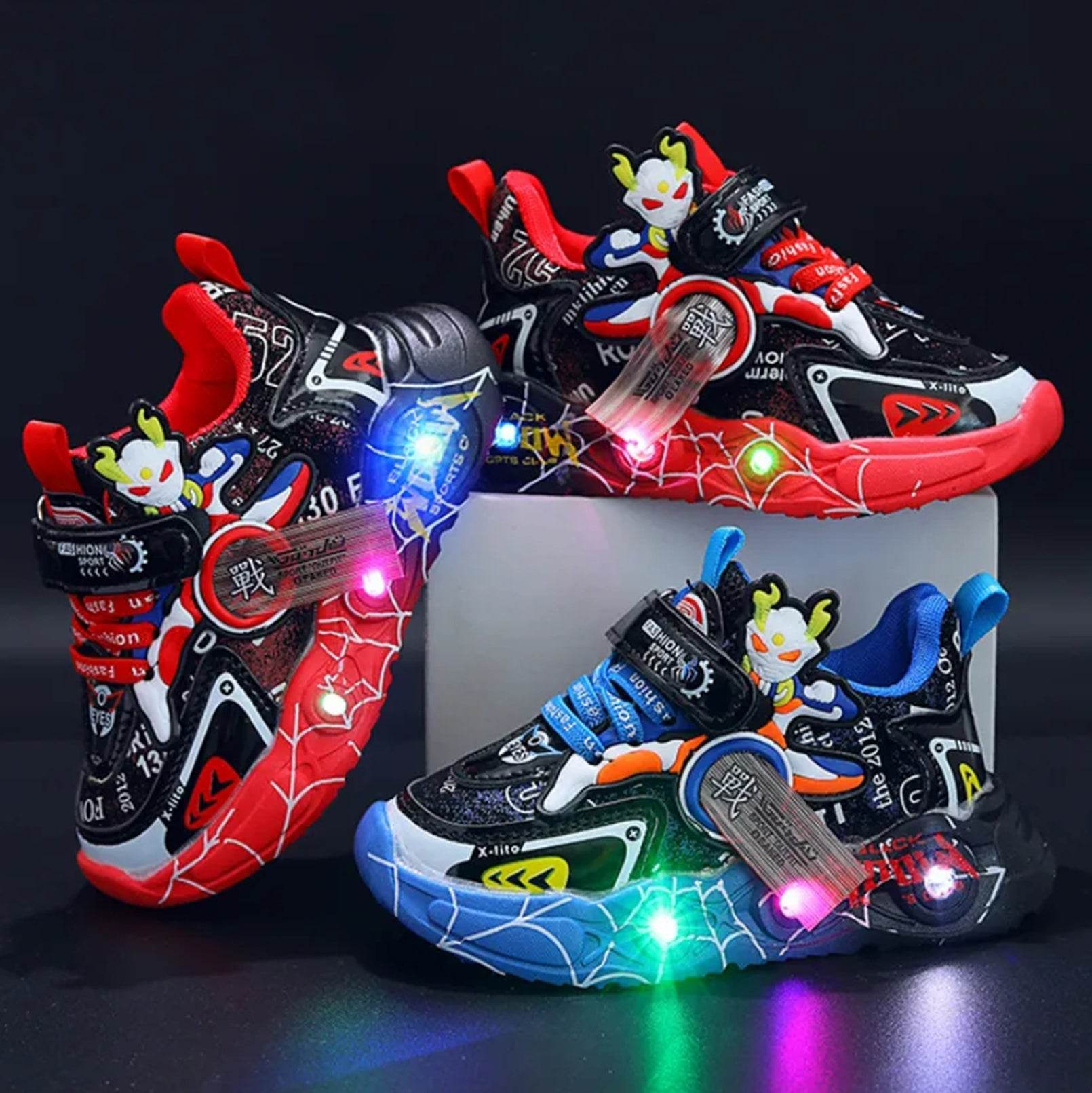 Superhero Glow: Modern LED-Lit Kids Shoes for Style-Savvy Young