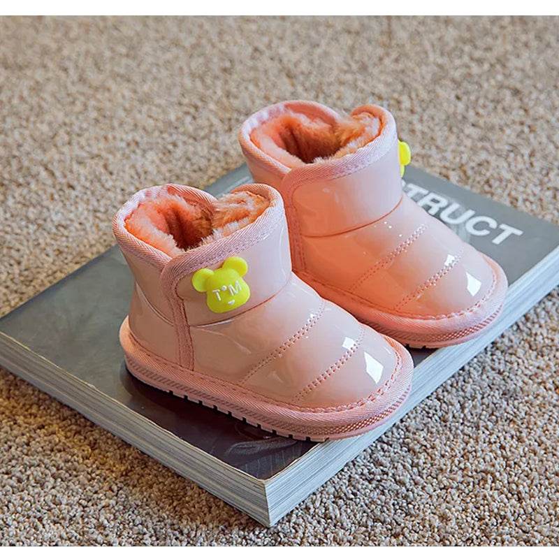 Cozy girls Boots: Plush Lined, Perfect for Boys and Girls, Soft-Soled Winter Shoes - IRRAKIDS