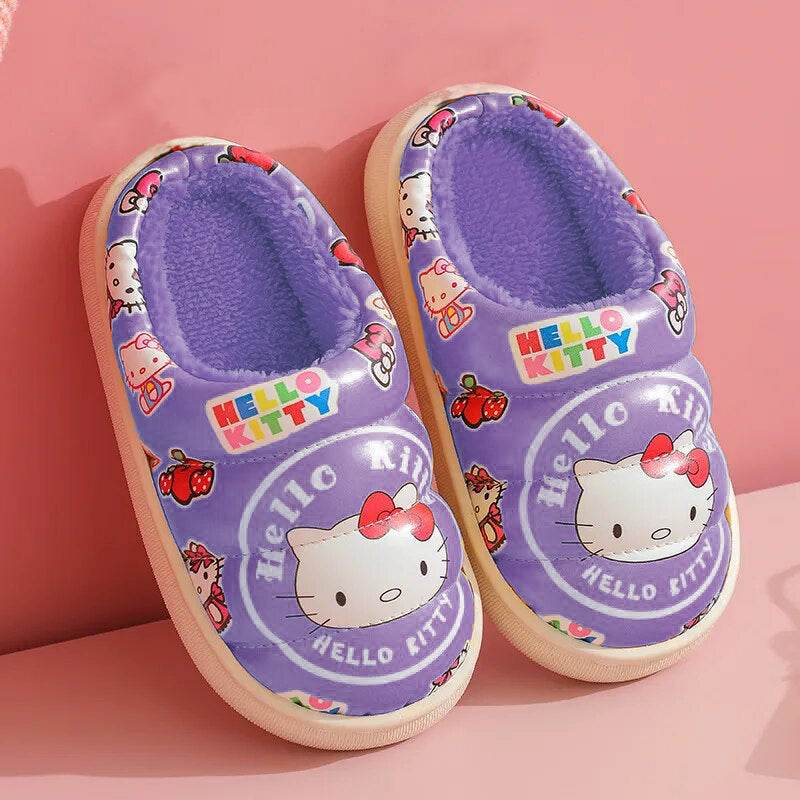 Hello Kitty Cozy Cotton Slippers: Adorable Autumn-Winter Indoor Delight for Kids! - IRRAKIDS