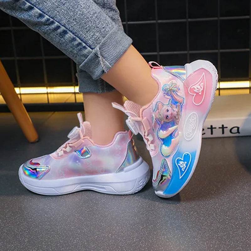 Frozen Magic: Disney Girls' Winter Sneakers - Cozy Plush Lining, Breathable Design, and Leather Top for Stylish Young Athletes! - IRRAKIDS