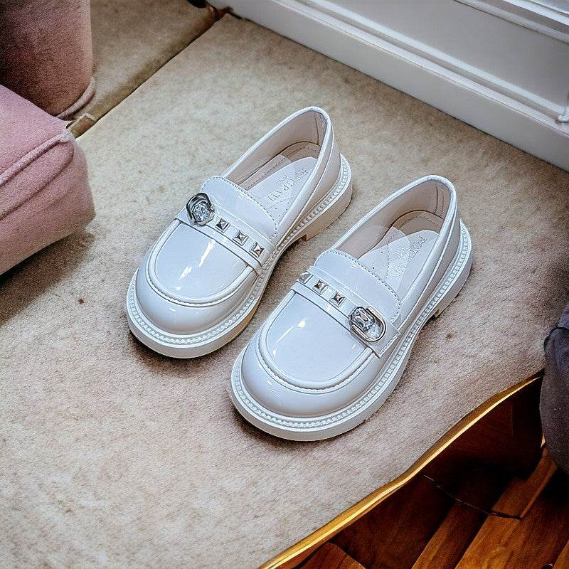 Chic & Classy: Glossy Fashion Leather Shoes for Girls - IRRAKIDS