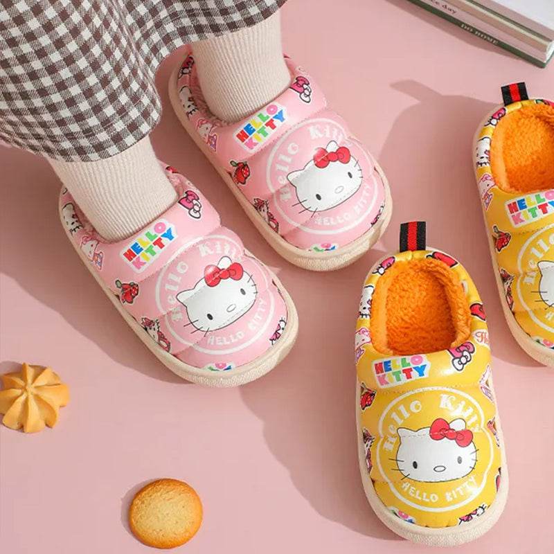 Hello Kitty Cozy Cotton Slippers: Adorable Autumn-Winter Indoor Delight for Kids! - IRRAKIDS
