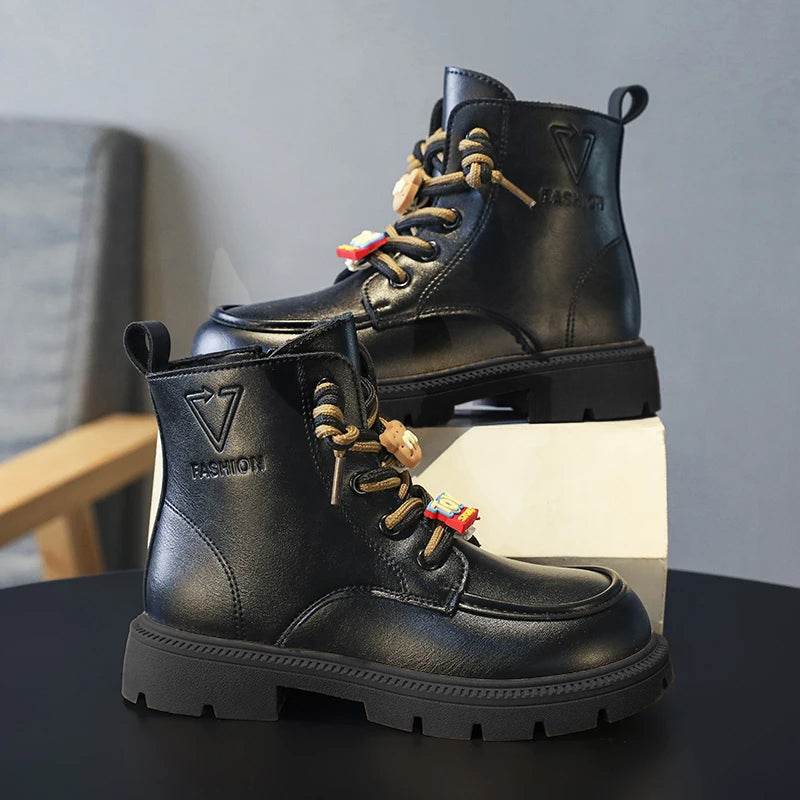 Charming English-Style Short Boots for Stylish Kids - Perfect Fall Footwear for Boys and Girls - IRRAKIDS