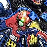 New Trendy Spiderman Sports Shoes for Boys: Featuring LED Lights & Easy to Wear Rotating Button - IRRAKIDS