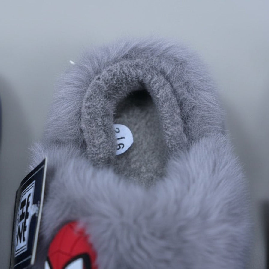 Boys' Fuzzy Spider-Man House Slippers — Product image:
