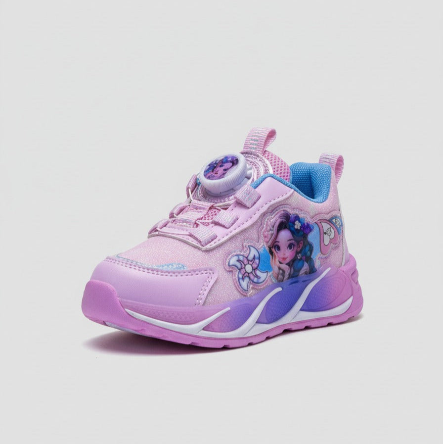 Girls’ Glitter Princess Graphic Sneakers — Product image: