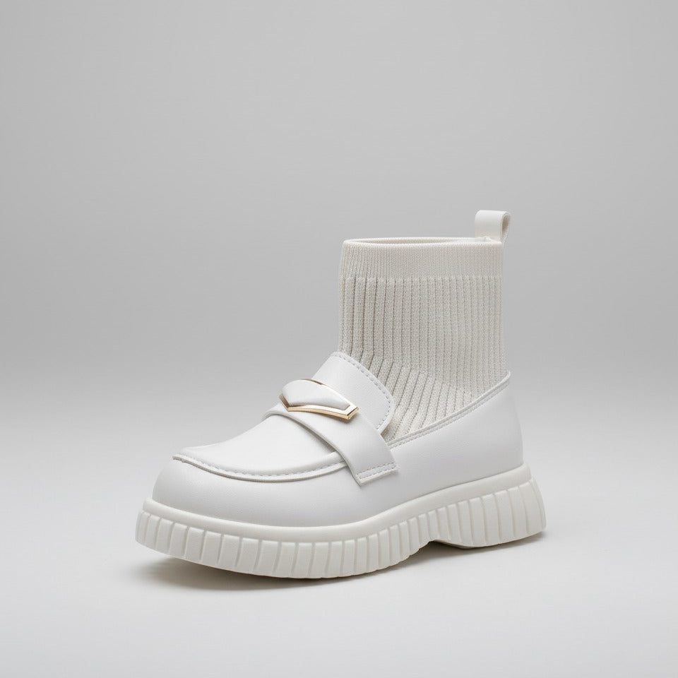 Girls' chunky sock‑loafer boots — Product image: