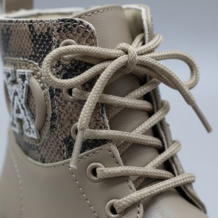 Girls’ Lace-Up Ankle Boots—Lug Grip for Safer Steps — Product image: Keep her steady from sidewalk to school with lugged traction and ankle-high supp