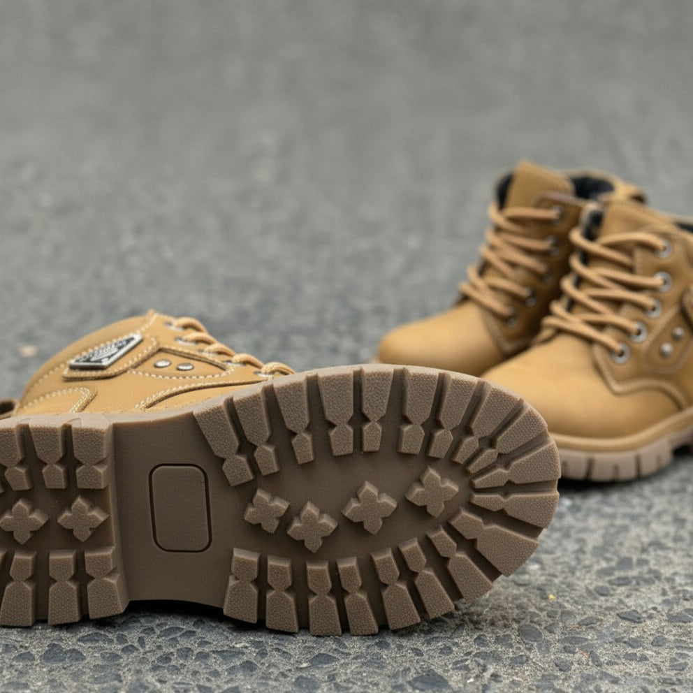 Boys' Rugged Lace-Up Ankle Boots — Product image: