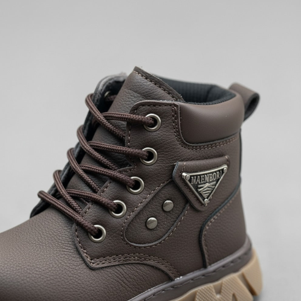 Boys' Rugged Lace-Up Ankle Boots — Product image: